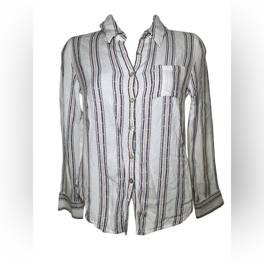 Chaser Button Up Striped Shirt Size XS - Picture 3 of 7